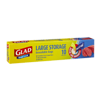 Glad Snap Lock Reseal Bags - Large x10