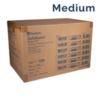 MEDICOM Easy Fit Latex Lightly Powdered Gloves - Medium 1000/Carton