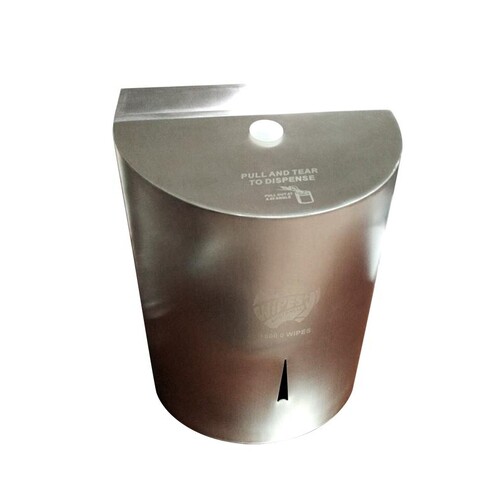 GYM Stainless Steel Centre Pull Wipes Dispenser Upward Facing