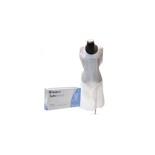 MEDICOM Safebasics PE Apron - White x50